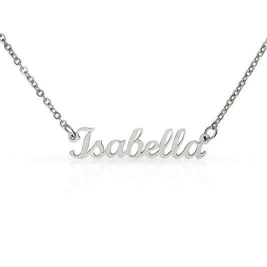 Classic Name Personalized Necklace with Stainless Steel / Yellow Gold